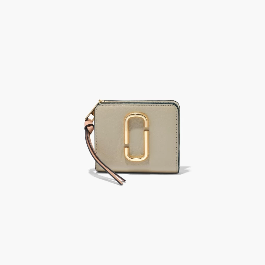 Marc Jacobs Snapshot Mini Compact Wallet in Khaki Multi | Crossbody Bag with Adjustable Strap
