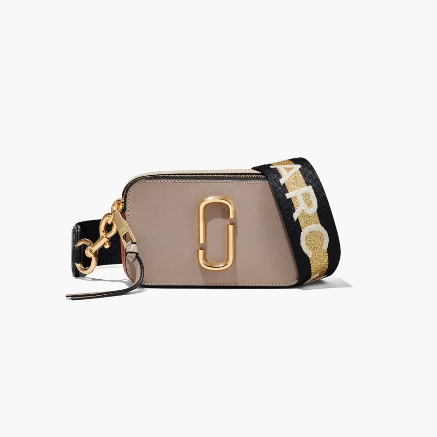 Marc Jacobs The Logo Strap Snapshot Bag in Cement Multi Color