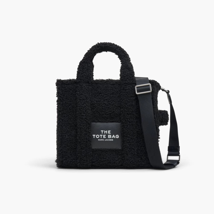 Marc Jacobs Black Teddy Medium Tote Bag - Stylish & Spacious Designer Handbag