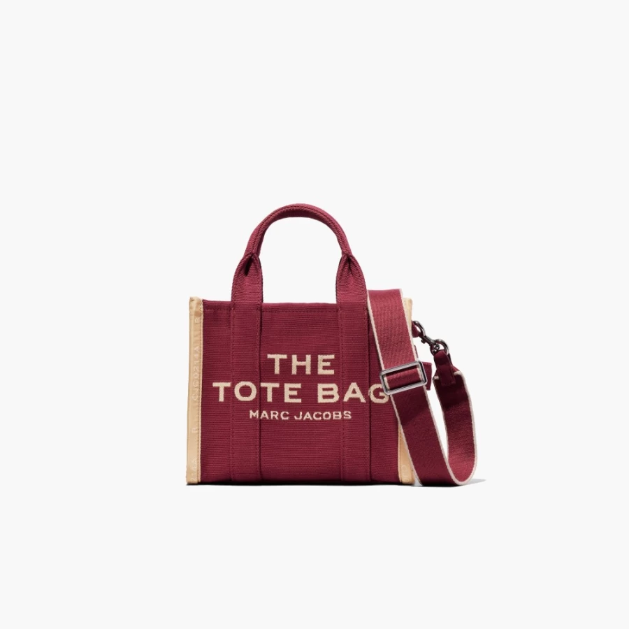 Marc Jacobs Jacquard Mini Tote Bag in Merlot - Stylish & Compact Handbag