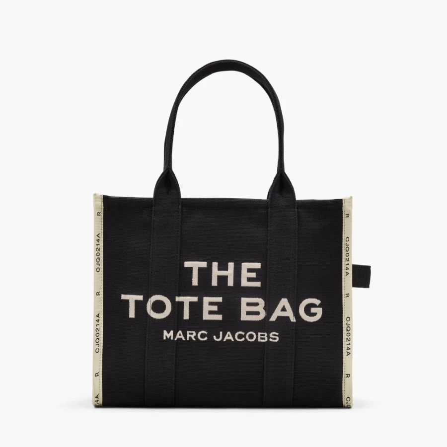Marc Jacobs Black Jacquard Large Tote Bag