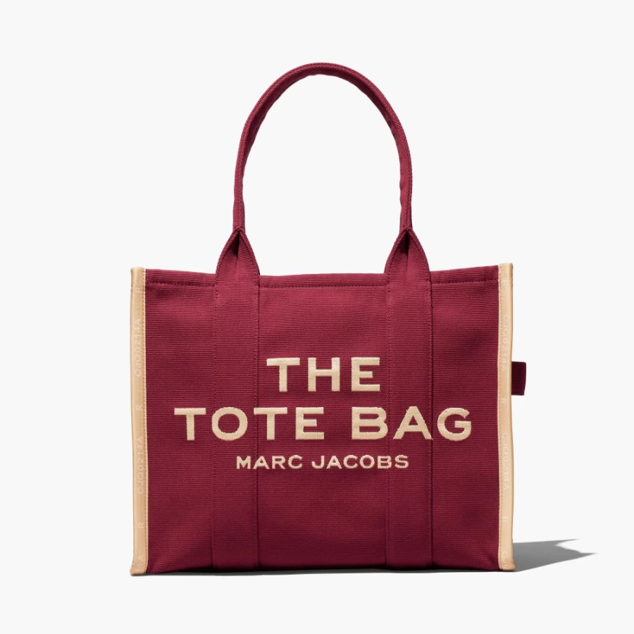 Marc Jacobs Jacquard Large Tote Bag in Merlot - Stylish & Spacious Designer Handbag