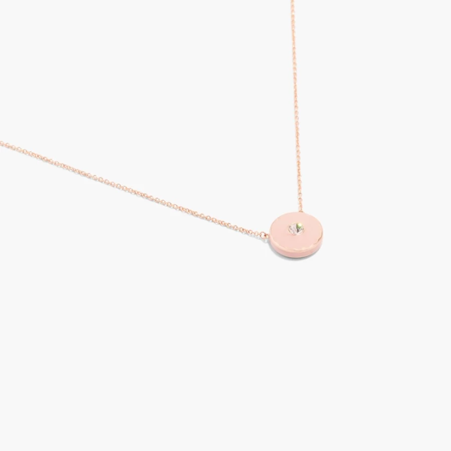 Marc Jacobs Sand & Rose Gold Medallion Pendant Necklace