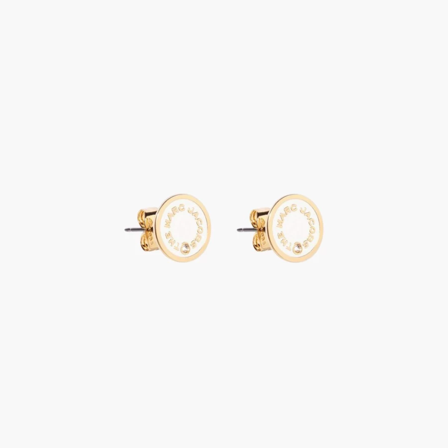 Marc Jacobs Cream Medallion Stud Earrings