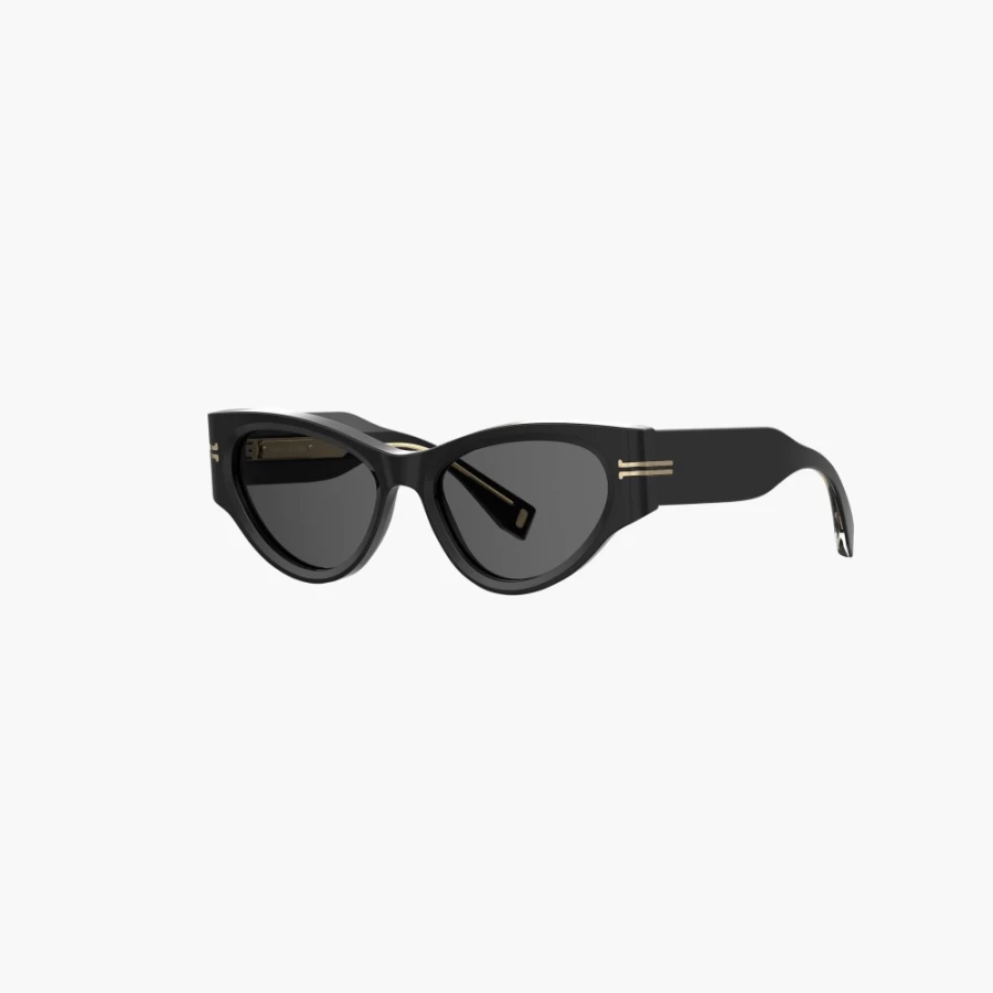 Marc Jacobs Black Icon Cat Eye Sunglasses for Women - Retro Chic UV Protection Shades