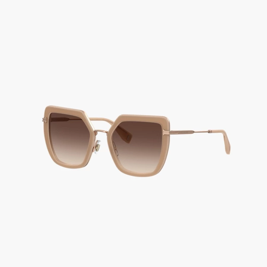 Marc Jacobs Oversized Butterfly Sunglasses in Nude & Gold – Trendy Retro Shielded UV Protection Shades