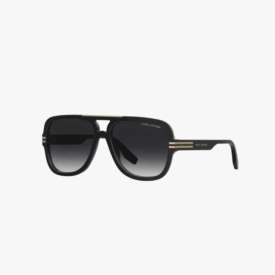 Marc Jacobs Black Icon Pilot Sunglasses for Men & Women - Classic Aviator Style