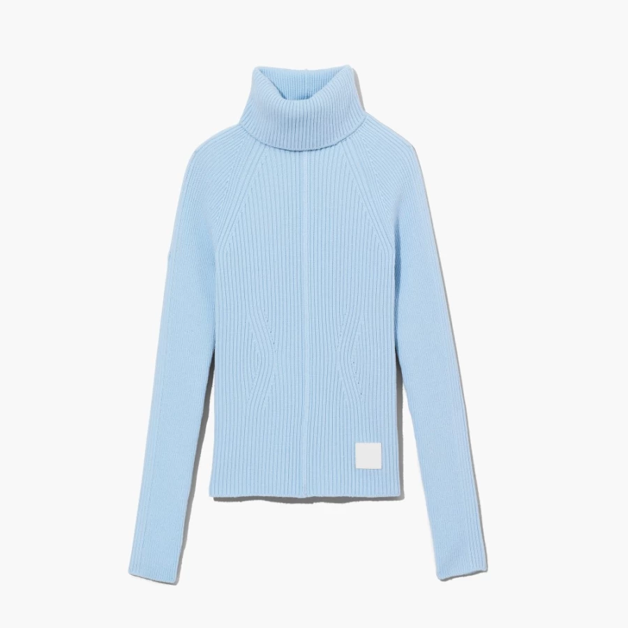 Marc Jacobs Blue Ribbed Turtleneck Sweater for Women