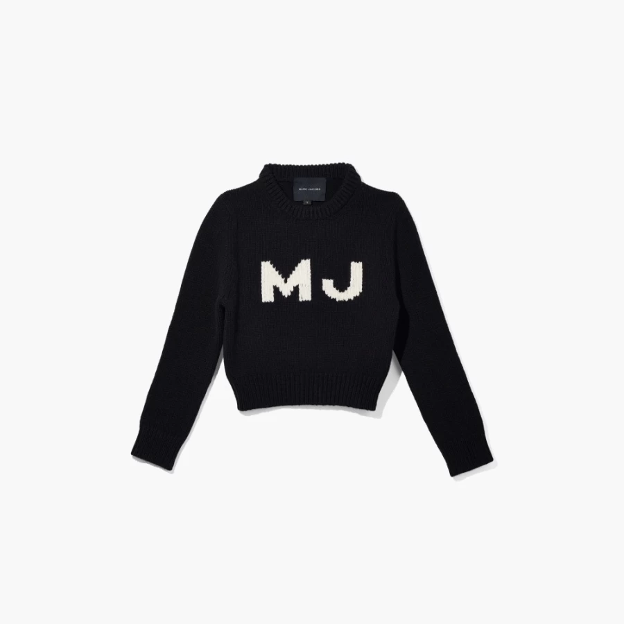 Marc Jacobs Black Shrunken Sweater - Oversized Knit Pullover for Men & Women