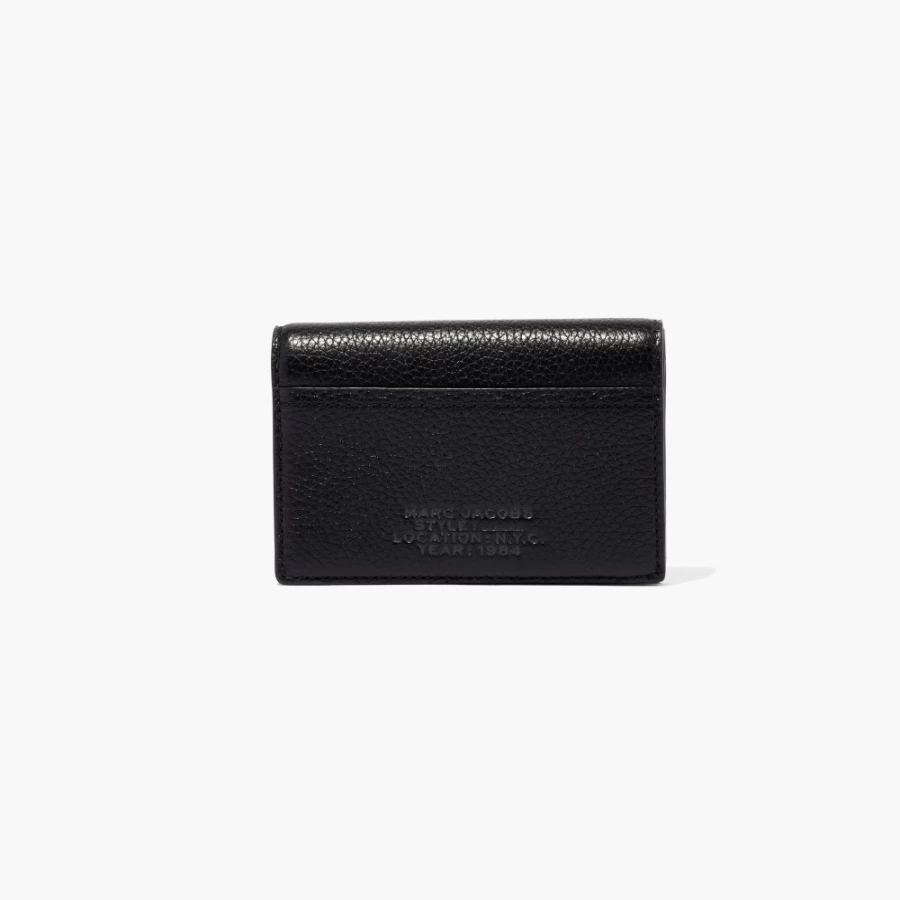 Marc Jacobs Black Leather Small Bifold Wallet for Men & Women
