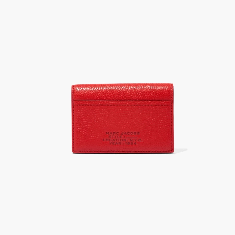 Marc Jacobs True Red Leather Small Bifold Wallet for Men & Women