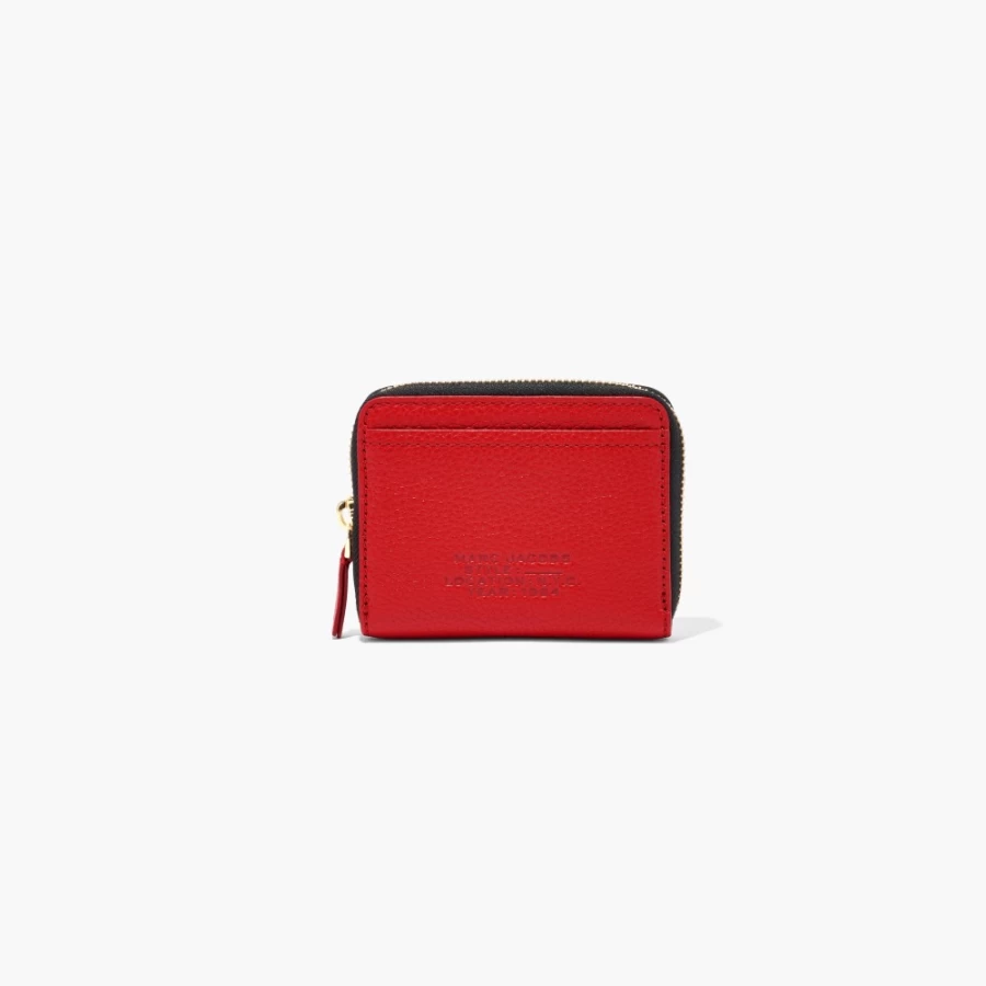 Marc Jacobs True Red Leather Zip Around Wallet for Men & Women