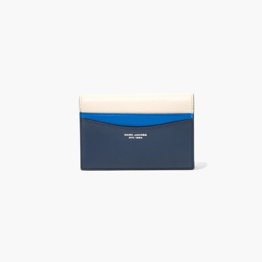 Marc Jacobs Slim 84 Colorblock Bifold Wallet in Blue Sea Multi | Lightweight Designer Wallet for Men