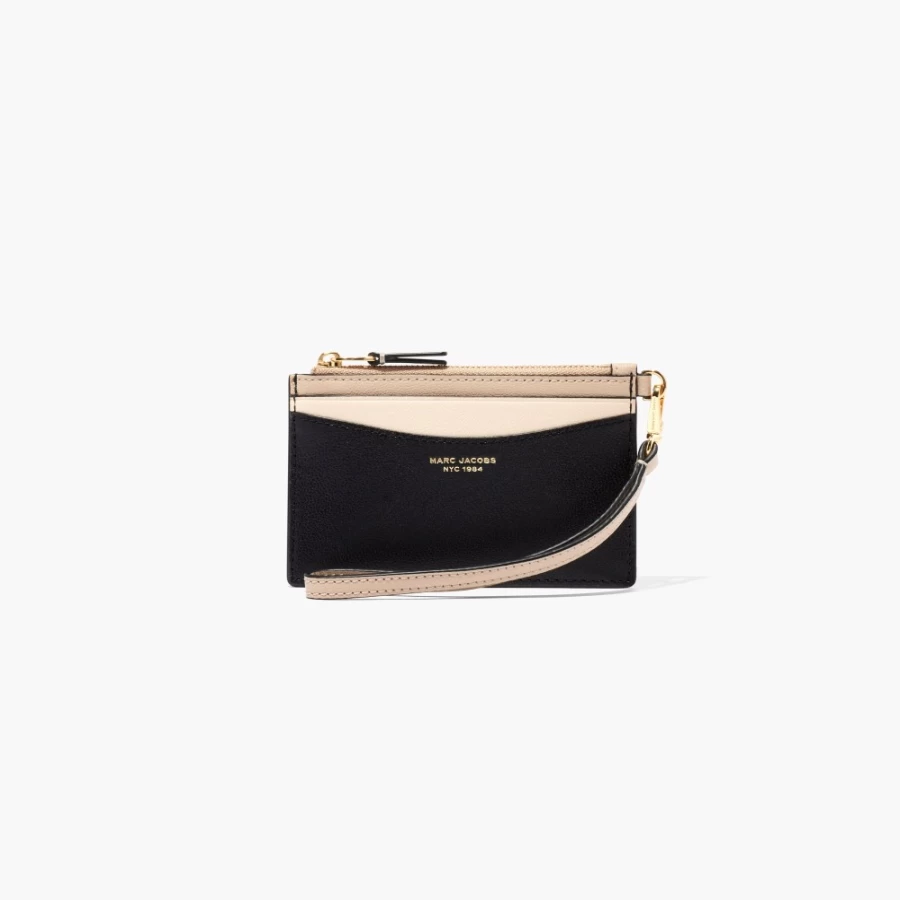 Marc Jacobs Slim 84 Colorblock Top Zip Wristlet in Black Multi