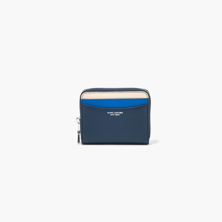 Marc Jacobs Slim 84 Colorblock Zip Around Wallet in Blue Sea Multi
