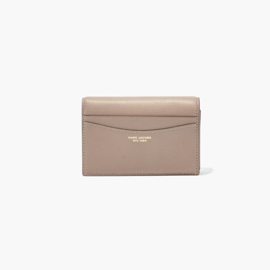 Marc Jacobs Slim 84 Bifold Wallet in Cement - Minimalist Mens Leather Wallet