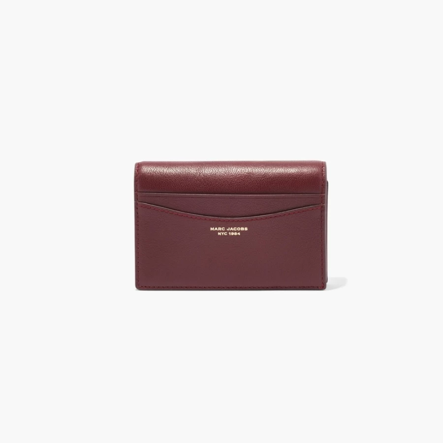 Marc Jacobs Slim 84 Bifold Wallet in Chianti - Compact Leather Card Holder for Men & Women