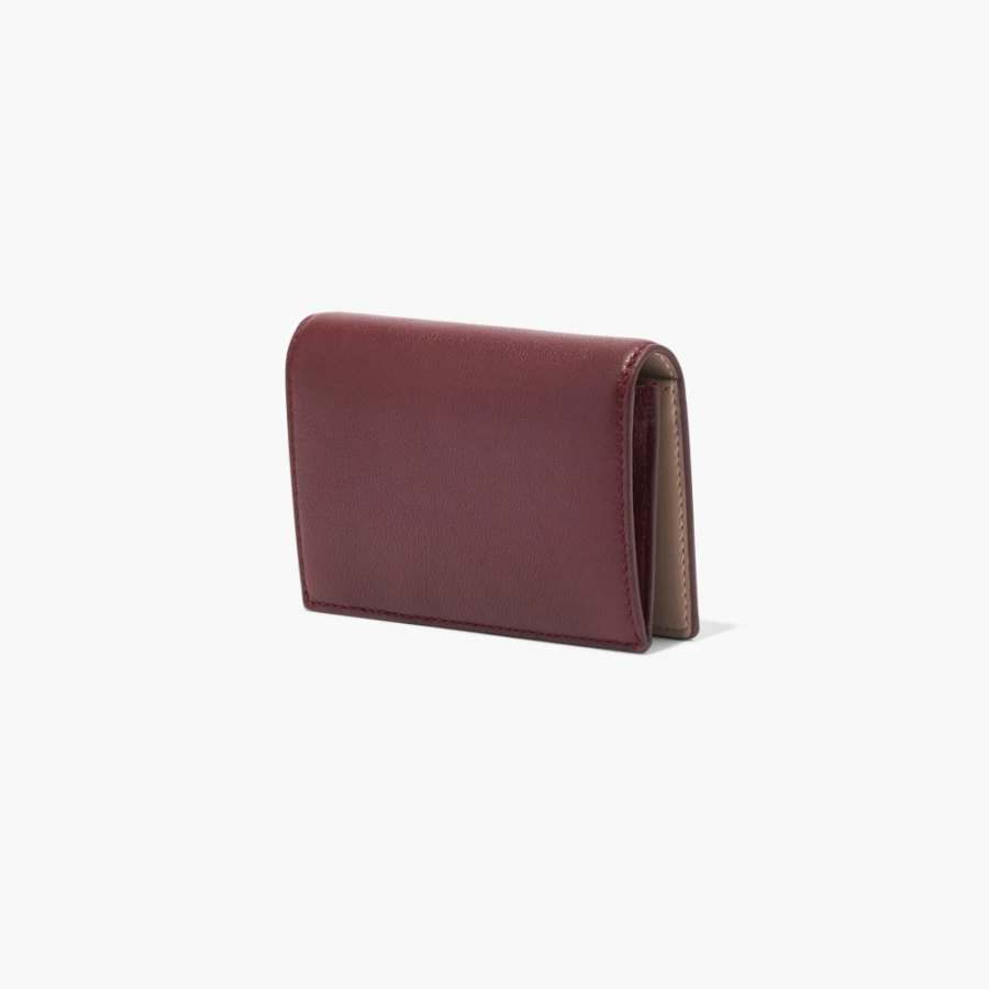 Marc Jacobs Slim 84 Bifold Wallet in Chianti - Compact Leather Card Holder for Men & Women