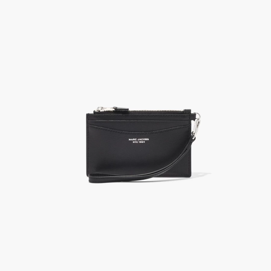 Marc Jacobs Black Slim 84 Top Zip Wristlet Crossbody Bag