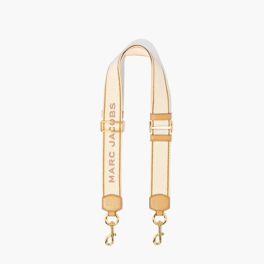 Marc Jacobs Neutral Multi Logo Webbing Strap - Designer Brand Waist Belt