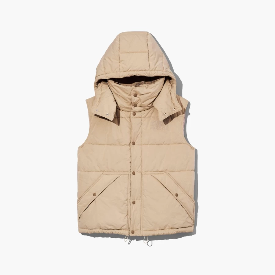 Marc Jacobs Beige Oversized Puffer Vest - Winter Warm Quilted Coat