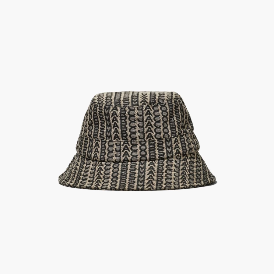 Marc Jacobs Monogram Bucket Hat in Beige Multi - Stylish Designer Summer Accessory